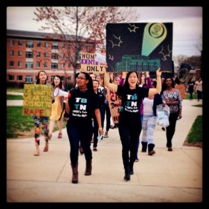 Take Back the Night is an event that takes place every April. This event is a great way to get involved with the Women's Center as a participant or volunteer.